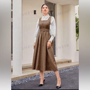 SHEIN XL Dress in brown with belt new with tags